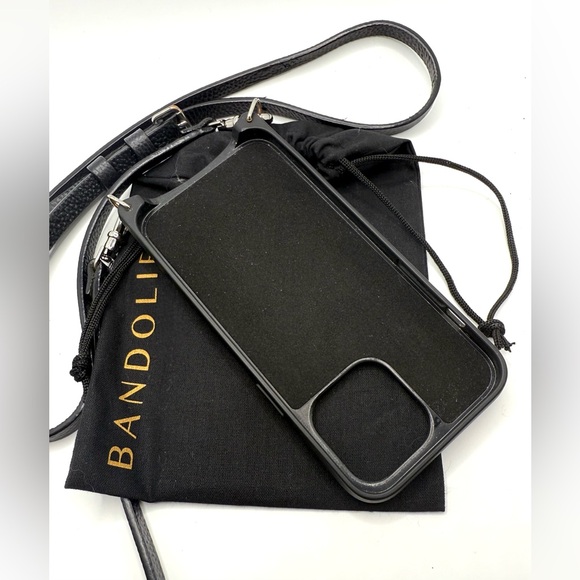 Bandolier EMMA Crossbody Phone Case in Black/Silver for iPhone 14 Pro Max - Picture 4 of 9